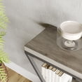 thumbnail image 4 of Mesa Consola Delgada de 3 Niveles - Diseño Rústico de Granja con Patas de Metal en Forma de X - Gris, 4 of 8
