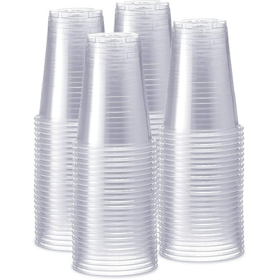 GUSTO 16 Oz Plastic Drinking Cups Disposable Clear Cups for Party, 240-Pack