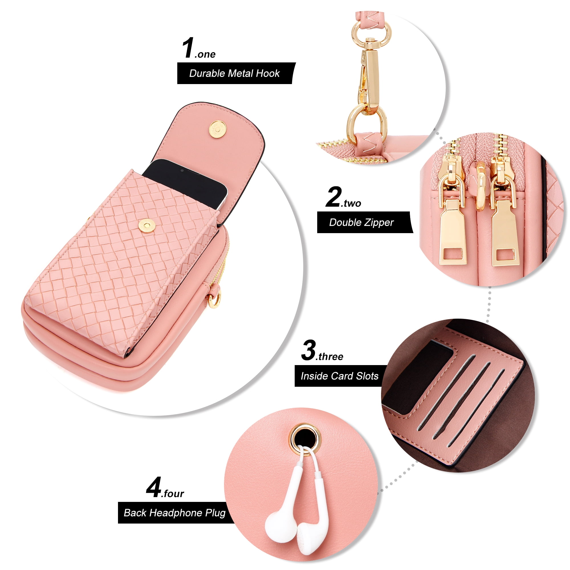 Badiya Small Crossbody Phone Bags for Women with Card Slots, Women Phone Purse Wallet Phone Bag