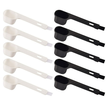 

HEMOTON 10Pcs Multi-functional Coffee Milk Powder Scoop Coffee Scoop Double Head Spoon