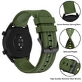 thumbnail image 3 of Silicone Watch Straps 19mm Quick Release Rubber Replacement Bands for Men Women - Extra Long, Green with Black Buckle, 3 of 7