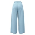thumbnail image 6 of ClodeEU Women's High Waisted Linen Blend Pants with Pockets ,Casual Long Trousers Blue,Women's Plus L, 6 of 7
