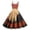 Gold #002, variant on Womens Halloween Dress Ghost Skeleton Square Neck Spaghetti Strap Spooky Dress Witch Pumpkin Sleeveless Formal Cocktail Dresses L