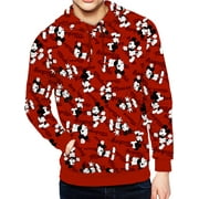 Disney, Mens Graphic Hoodie Sweatshirt, Mickey Mouse Bunch All Over Print, Sizes S-3XL