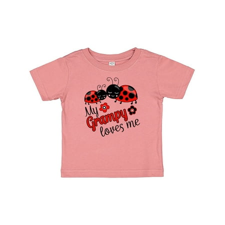 

Inktastic My Grampy Loves Me with Cute Ladybugs Gift Baby Boy or Baby Girl T-Shirt