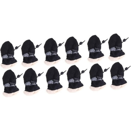 12 Pcs Dog Foot Covers Boots Dog Shoes Black Medium Dog Protector Protective Case Dog Boots Pet Shoes Boots for Dogs Black Medium Kitten Winter Dog Pet Shoe Dog Shoes