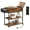 Rustic Brown, variant on GALAXHERO Narrow End Table with Charging Station Side Table for Living Room, Couch Nightstand with Fabric Drawer for Bedroom Black