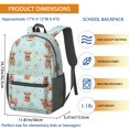 thumbnail image 3 of Highland Cow and Flower Print 17" School Backpacks for Teens,Waterproof Oxford Fabric,S-Shape Padded Straps for School,Travel,Hiking,Camping, 3 of 6