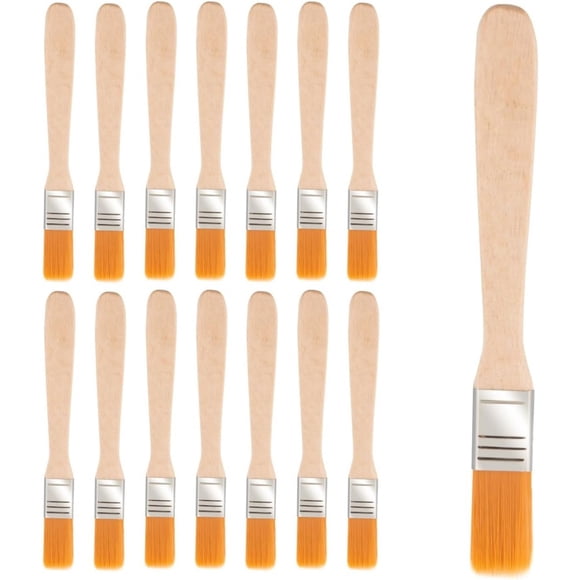 Dussdote Juego de 15 pinceles para pintura - Pinceles para barniz - Reutilizables - Adecuados para armarios, puertas, vallas, decoraciones y obras de arte.