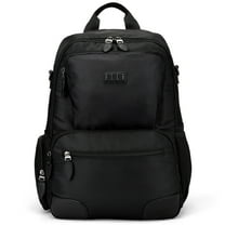 ELLE Voyage 20L Twill and Vegan Leather Backpack | Black
