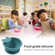 thumbnail image 3 of Cuencos para bebés con ventosa de la ventosa Portátil Silicona Silicone Niños Alimentación Vajilla Vajilla recién nacido Niños Regalos Camping Suministros Oscuro Verde Inevent HA059430-01B, 3 of 7