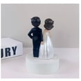 thumbnail image 6 of BrowQuartz Cake Decoration Dolls Bride Groom Resin Marry Figurine Wedding Decorating Tool Topper Stand Statue Car Accessories Type A, 6 of 6