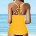 thumbnail image 3 of HAPIMO Women's Swimsuit Tankini Tummy Control Bathing Suits Two Piece Full Coverage Swim Suits and High Waisted Bottom Summer Beachwear with Chest Pad Yellow XL, 3 of 7