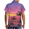 thumbnail image 3 of Uorisanigo Hawaiian Sunset Matching Outfits for Couples Husban and Wife Clothing Men's Short Sleeve Beach Shirt and Women's Short Sleeve Shirts Summer Hawaiian Outfits, 3 of 8