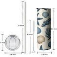 thumbnail image 5 of 20oz Coastal Coral Starfish Skinny Tumblers Stainless Steel Tumbler with Lid and Straw,Vacuum Insulated Double Wall Travel Tumbler Cups with Cleaning Brush for Coffee,Tea, 5 of 6