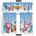 thumbnail image 3 of Abtel Christmas Slot Top Window Valance Short Window Curtain Kitchen Cafe Tier Rod Pocket Window Treatments Style-L 52x54in*2PC, 3 of 3