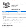thumbnail image 2 of Front and Rear Brake Pad and Rotor Kit - Compatible with 2003 - 2006 Acura MDX 2004 2005, 2 of 2