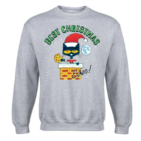 Pete The Cat - Best Christmas Ever! - Adult Crew Fleece
