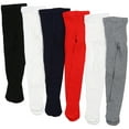 thumbnail image 3 of ToBeInStyle Girls' Pack of 6 Full Length Footed Winter Knit Acrylic Uniform Tights - Assorted - XL, 3 of 3