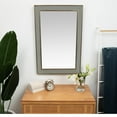 thumbnail image 2 of Hamilton Hills Large Framed Wall Mirror with Angled Beveled Mirror Frame and Beaded Accents Premium Silver Backed Glass Panel Vanity or Bathroom Rectangle Horizontal or Vertical (24"x36"), 2 of 8