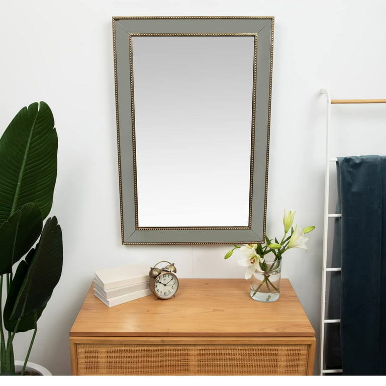 Angled Beveled Mirror Frame with Beaded Accents – Hamilton Hills