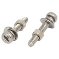 thumbnail image 2 of M1.6x10mm 304 Stainless Steel  Pan Head Bolt Screw Nut w Washer 35 Sets, 2 of 5