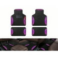 thumbnail image 6 of Leadwolf Car Floor Mats universal Full Coverage Auto Floor Mats All Weather Luxury Floor Liners Anti - Slip Car Mats Protector Car Carpet Black and Fuchsia 4PCS, 6 of 6