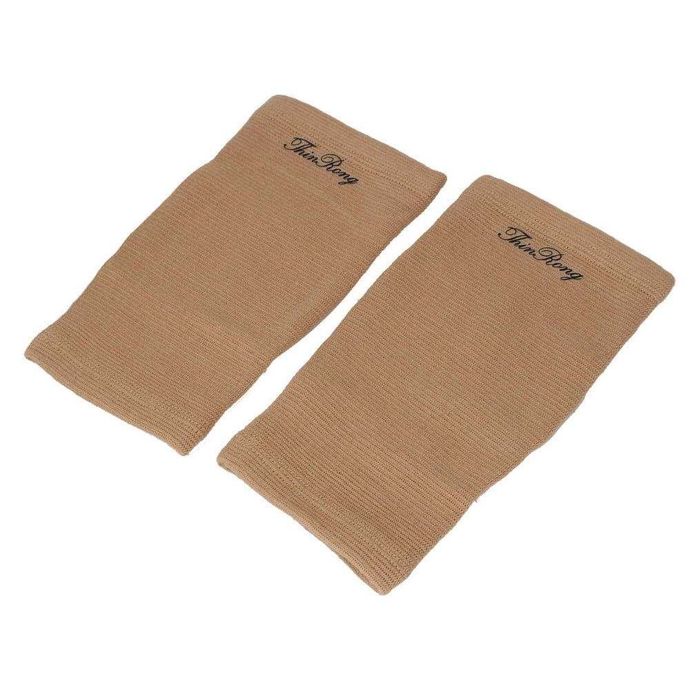Outdoor Sports Arm Sleeve Muscles Elbow Brace Pad Support Beige Pair