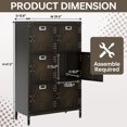 thumbnail image 4 of MIIIKO Metal Storage Locker, Industrial Storage Cabinet with Doors and Shelves, Stylish and Sturdy 6 Compartment with Lockable Doors, for Home Office, Club and Bar, 4 of 4