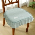 thumbnail image 5 of Cotton Fabric Cushion 19x18in All-Season Thin Seat Pad Washable Dining Stool Mat Home Kitchen Breathable Support, 5 of 7