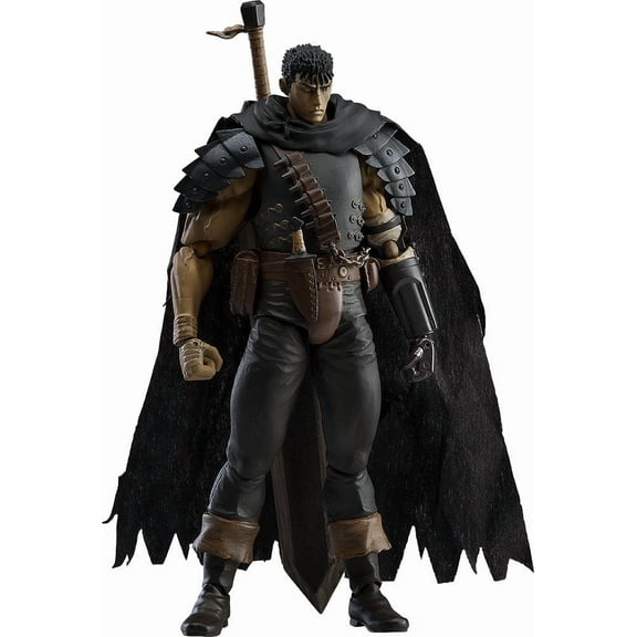 Berserk Figma Guts Action Figure, Black Swordsman Version Anime Collectible Character Model