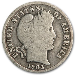 1903 Barber Dime - 1903-O Barber Dime Good/VG