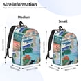 thumbnail image 2 of Fotbe Coastal Cat By The Window Mochila de Lona con Estampado, Mochila Duradera, Mochila Versátil de Alta Calidad, Mochila Compacta Vintage-Small, 2 of 5