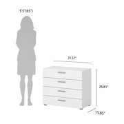 Tvilum Loft 4 Drawer Chest Dresser for Adults, White