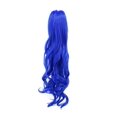 thumbnail image 1 of Karlery Clip rizado en garra gruesa con cordón de cola de caballo de pelo multicolor extensión de pelo de cola de caballo (azul), 1 of 1