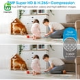thumbnail image 2 of MAMON Monitor de Bebé para Interiores, Cámara de Seguridad WiFi 3MP 1296P con Inclinación, Zoom/ Alertas de Movimiento, Ideal para la Seguridad Del Hogar de Bebés y Mascotas, Múltiples Opciones de Al, 2 of 8