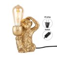 Modern Table Light Gold Monkey Desk Lamp Unique Resin Monkey Shape ...