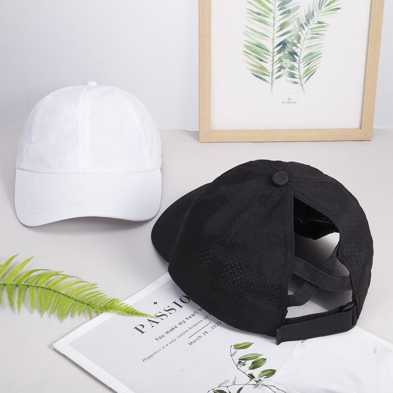 Criss-Cross Ponytail Baseball Cap – Embroidered Cotton, Mesh Back, Adjustable LIMITED EDITION Criss-Cross Ponytail Cap – Demons Behind Me  main image 4