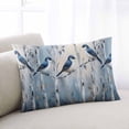 thumbnail image 2 of Teal Forest Birds Throw Pillow Cover 20 x 30 Inch Decorative Pillow Cover Modern Oil Painting Farmhouse Lumbar Pillowcase Seasonal Rectangle Cushion Case for Couch Sofa Bed Living Room, 2 of 7