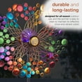 thumbnail image 6 of Alpine Corporation 60" Metal Rainbow Wind Spinner with Solar-Powered LED Lights, 6 of 15