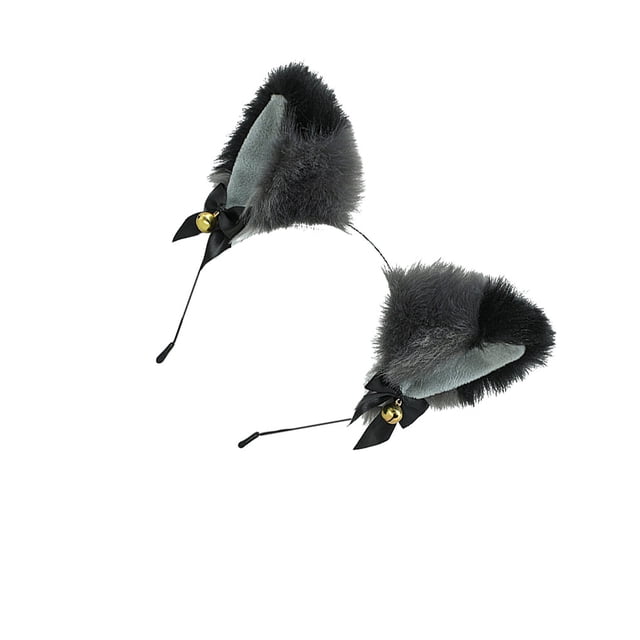 Minnieouse Banda para la cabeza de niña con lazo, cascabeles pequeños, diseño de orejas de animales encantadores, suministro a juego, herramienta de Accesorio para el cabello Tipo20 Minnieouse AP010458-20B