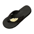 thumbnail image 2 of Viluyesy Womens Wedge Flip Flops, Comfortable Floral Non-Slip Indoor Outdoor Fashion Slides Slippers Yellow, 2 of 9