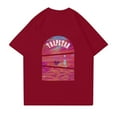 thumbnail image 3 of T-shirts pour Femmes Trapstar T-Shirt Imprimé pour Femmes Décontracté Graphique Junior Filles Manches Courtes T-Shirt Original avec Col Rond (Vin, 2TG), 3 of 3