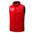 thumbnail image 4 of REORIAFEE Heat Vest Women and Men Unisex with 9 Heating Zones Electric Heated Coat without Power Bank USB Rechargeable Washable Full Zipper Activity Casual Hiking Vest Red XXL, 4 of 5