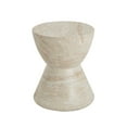 thumbnail image 7 of GDF Studio Travertine Tufa Texture Hourglass-Shaped Outdoor Lightweight Concrete MgO Side Table, 7 of 7