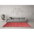 thumbnail image 3 of Ahgly Company Indoor Square Abstract Red Modern Area Rugs, 3' Square, 3 of 4