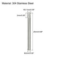 thumbnail image 2 of 2x25mm 304 Stainless Steel Dowel Pins, 20 Pack Knurled Head Flat End Dowel Pin, 2 of 6