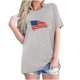 thumbnail image 1 of Camisetas de Manga Corta para las Mujeres Día de la Independencia Impresión Básica Camiseta de Verano, Cuello Redondo Casual Camiseta Blusa, 1 of 4