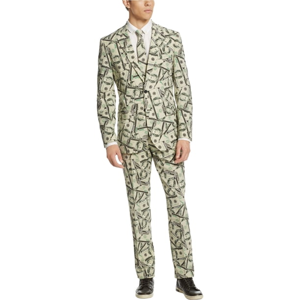 OppoSuits Traje formal de dos botones Benjamins para hombre, verde, 38 / W x 34L OppoSuits dos botones