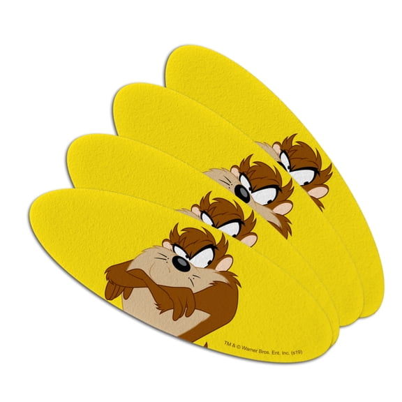 Looney Tunes Taz Double-Sided Oval Nail File Emery Board Set 4 Pack
